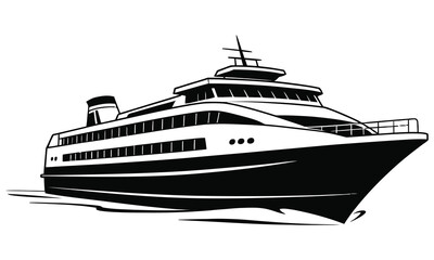 Obraz premium cruise ship vector illustration