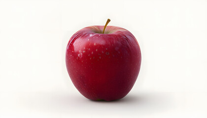 red apple on white background
