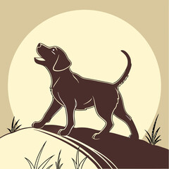 vector illustration of a dog