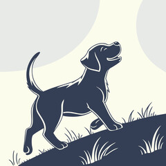 vector illustration of a dog