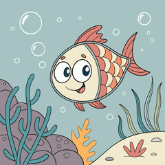 seamless background with fishes