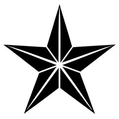 Star vector silhouette Single Icon collection 