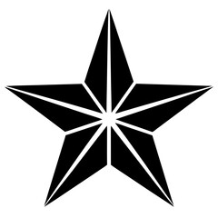 Star vector silhouette Single Icon collection 