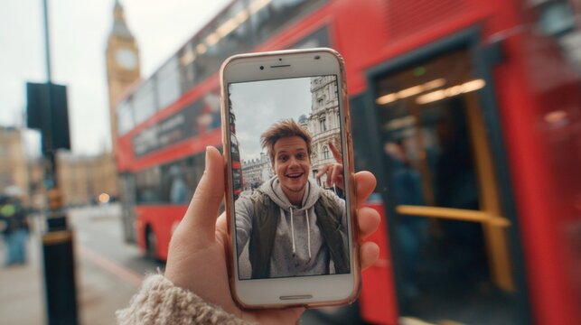 Selfie paseando por Londres