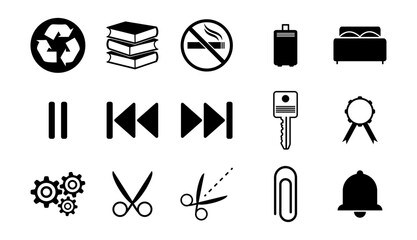 Black Icon collection most use on UI UX BW color © Miller