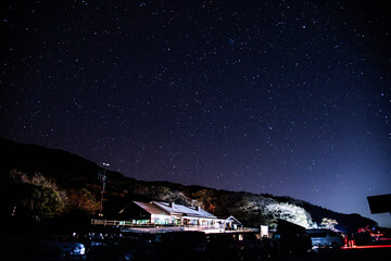 牧ノ戸峠の星景