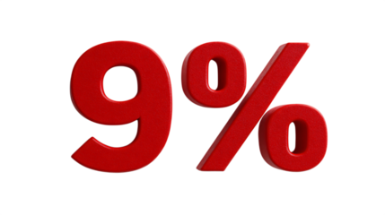 Nine percent off deal in red for your sales and marketing