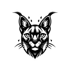 Fierce Lynx Head Tribal Tattoo Design.