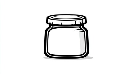 Simple graphic of a glass jar