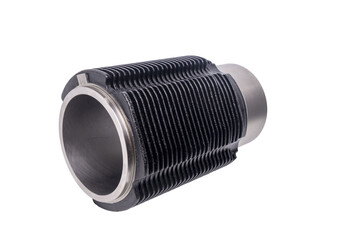 Tractor engine cylinder on transparent background