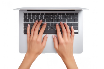 Hands typing on a laptop keyboard (3)