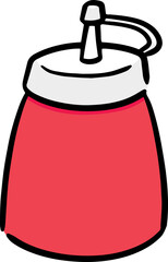 Illustration of condiment bottle
