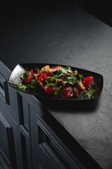 Fresh and delicious salad with dressing