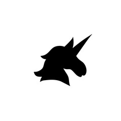 Unicorn head silhouette 