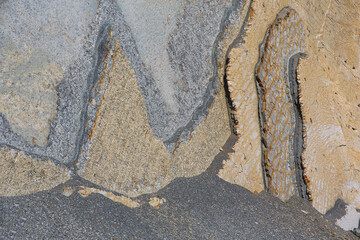 rock texture, rare ore mining.