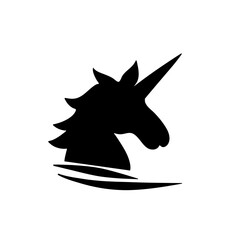 Unicorn head silhouette