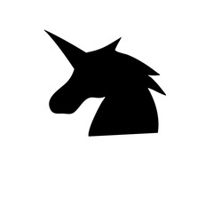 Unicorn head silhouette