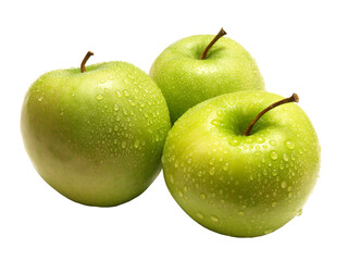 Green apples isolated on white