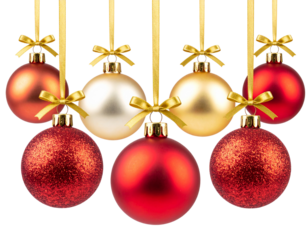 Christmas Garland PNG – Festive Greenery with Decorations on Transparent 