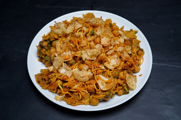 Delicious north and south indian street food Masala puri