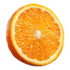 Close-up slice of an orange, vibrant citrus fruit