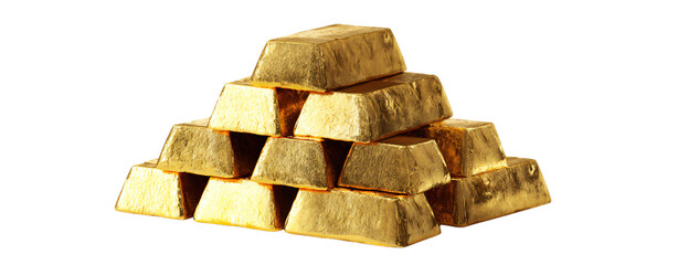 Stack of gleaming gold bars symbolizing wealth and investment