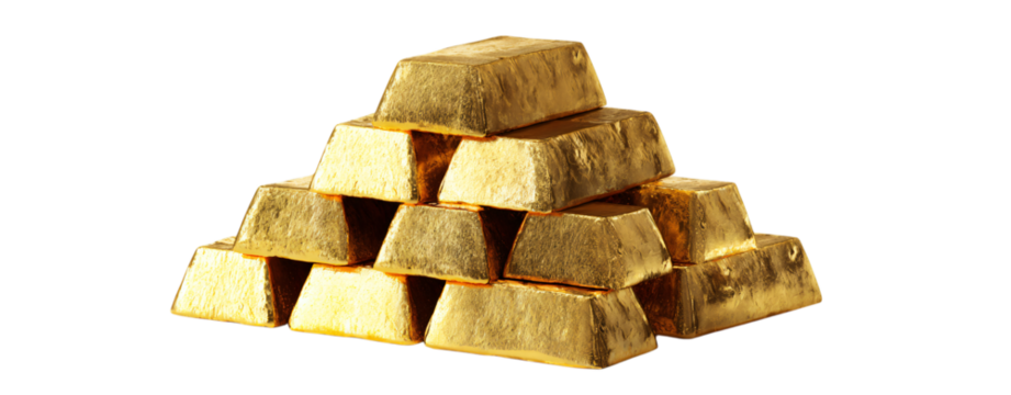 Stack of gleaming gold bars symbolizing wealth and investment