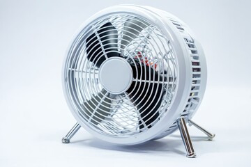 White round fan on a white background
