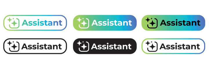 AI generated button. Generator tools. Icon design for app and website. Vector illustration.