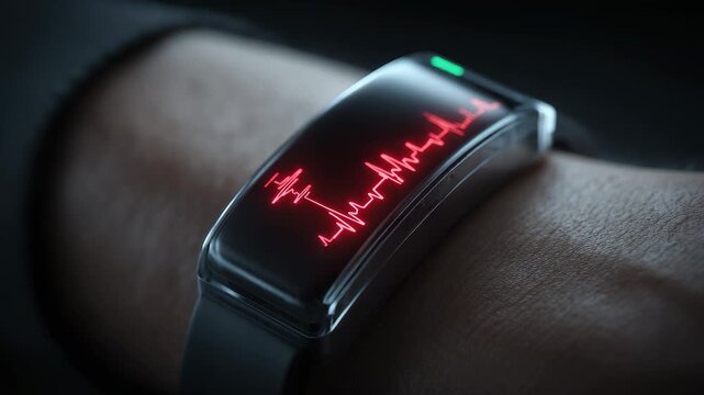 Smart Bracelet Monitors Heart Rate Health Data Analysis