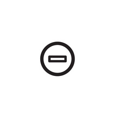 Vector art of minus sign icon isolated on white background