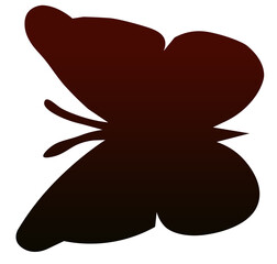 vector illustration of a gradient color of a butterfly on white background