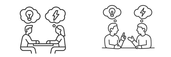 Individuals engaging in creative discussions and brainstorming ideas for innovative projects