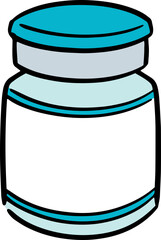 Illustration of contact lens vial
