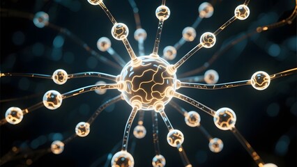 Neuronal Network Visualization with Illuminated Nodes and Connections