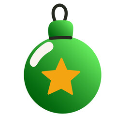 Obraz premium Glass Christmas Tree Toy Ball Isolated Transparent Icon. Colorful Gradient Vintage Retro New Year or Christmas Symbol. Family Holiday Party Decoration. Greeting Winter Holiday Card Invitation Design