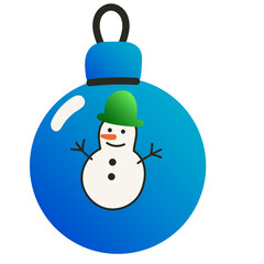 Glass Christmas Tree Toy Ball Isolated Transparent Icon. Colorful Gradient Vintage Retro New Year or Christmas Symbol. Family Holiday Party Decoration. Greeting Winter Holiday Card Invitation Design