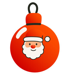 Glass Christmas Tree Toy Ball Isolated Transparent Icon. Colorful Gradient Vintage Retro New Year or Christmas Symbol. Family Holiday Party Decoration. Greeting Winter Holiday Card Invitation Design