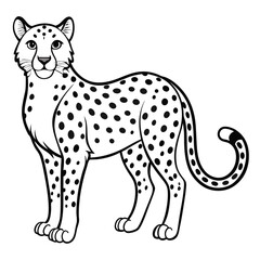 leopard cartoon isolated on white background