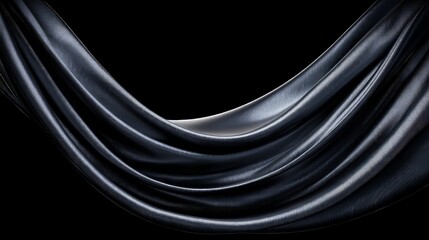 Obraz premium Draped Dark Fabric With Patterned Texture