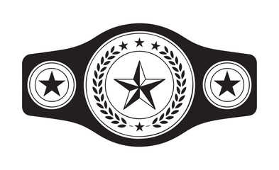 Championship wrestling belt silhouette