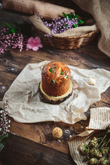 Fresh and delicious pastries with filling
