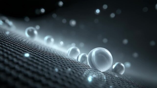 Water Droplets Rolling on Nanotechnology Material Surface