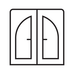 Single Icon Window in line or outline style. Icons For Mobile App and Web. Linier Icons Collection. Editable Stroke. Vector Illustration.