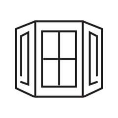Single Icon Window in line or outline style. Icons For Mobile App and Web. Linier Icons Collection. Editable Stroke. Vector Illustration.
