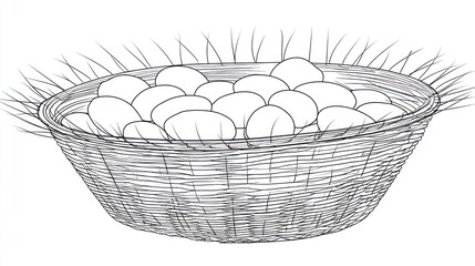 Obraz premium A basket filled with eggs