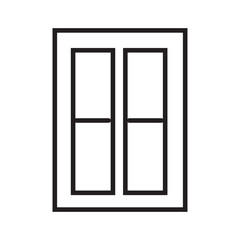 Single Icon Window in line or outline style. Icons For Mobile App and Web. Linier Icons Collection. Editable Stroke. Vector Illustration.
