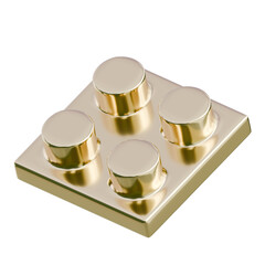 Detailed 3D rendering of kitchen stove control knobs, ideal for appliance, kitchen design, or cooking content.