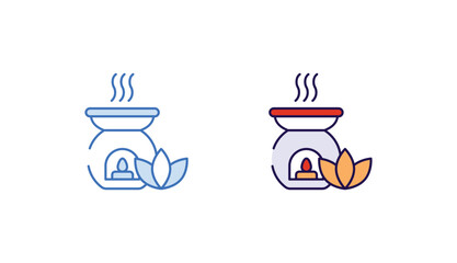 Aromatherapy icon design with white background stock illustration