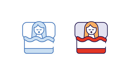 Sleeping icon design with white background stock illustration